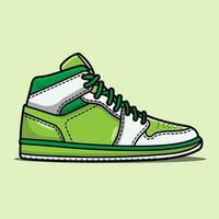 klassiek sportschoenen in groen vector