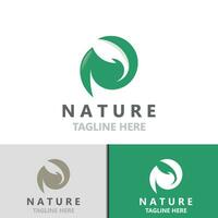 natuur vertrekken logo ontwerp, vector fabriek eco stijl botanisch verzameling bedrijf sjabloon