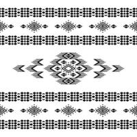 tribal ornament ontwerp met naadloos meetkundig patroon. etnisch aztec en Navajo stijlen ontwerp voor textiel en decoratie. zwart en wit kleuren. vector