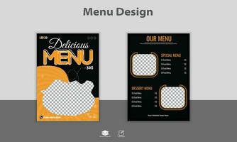 voedsel menu voor restaurant en cafe. ontwerp sjabloon met hand getekend grafisch illustraties voor afdrukken vector