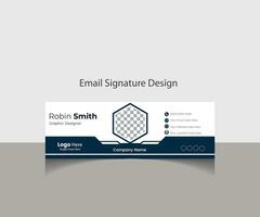 zakelijke minimaal e-mail handtekening vlak mail sjabloon of e-mail footer en persoonlijk bedrijf mobiel zakelijke e-mail handtekening ontwerp vector