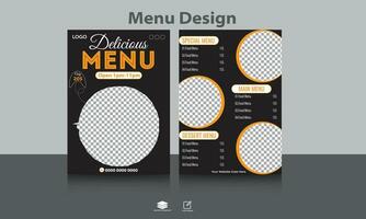 restaurant café menu, sjabloonontwerp. voedsel folder. vector