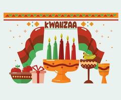 vlak kwanzaa achtergrond illustratie vector