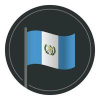 abstract Guatemala vlag vlak icoon in cirkel geïsoleerd Aan wit achtergrond vector