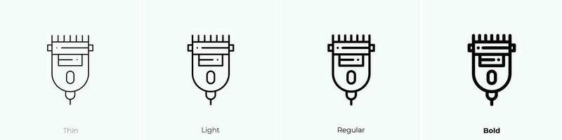 scheermes icoon. dun, licht, regelmatig en stoutmoedig stijl ontwerp geïsoleerd Aan wit achtergrond vector