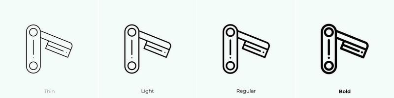 scheermes icoon. dun, licht, regelmatig en stoutmoedig stijl ontwerp geïsoleerd Aan wit achtergrond vector