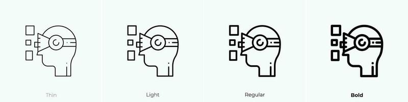 realiteit icoon. dun, licht, regelmatig en stoutmoedig stijl ontwerp geïsoleerd Aan wit achtergrond vector