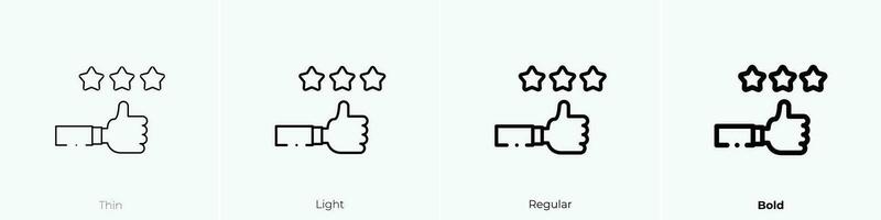 beoordeling icoon. dun, licht, regelmatig en stoutmoedig stijl ontwerp geïsoleerd Aan wit achtergrond vector