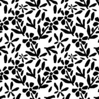 naadloos patroon met zwart bloemen. vector
