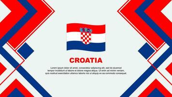 Kroatië vlag abstract achtergrond ontwerp sjabloon. Kroatië onafhankelijkheid dag banier behang vector illustratie. Kroatië banier