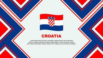 Kroatië vlag abstract achtergrond ontwerp sjabloon. Kroatië onafhankelijkheid dag banier behang vector illustratie. Kroatië vector