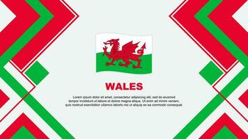 Wales vlag abstract achtergrond ontwerp sjabloon. Wales onafhankelijkheid dag banier behang vector illustratie. Wales banier