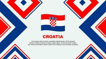 Kroatië vlag abstract achtergrond ontwerp sjabloon. Kroatië onafhankelijkheid dag banier behang vector illustratie. Kroatië onafhankelijkheid dag