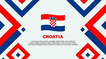 Kroatië vlag abstract achtergrond ontwerp sjabloon. Kroatië onafhankelijkheid dag banier behang vector illustratie. Kroatië sjabloon