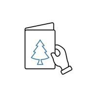 Kerstmis kaart concept lijn icoon. gemakkelijk element illustratie. Kerstmis kaart concept schets symbool ontwerp. vector