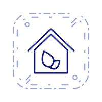 Eco huis vector pictogram