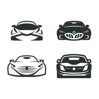 raceauto symbool logo sjabloon, gestileerde vector silhouet