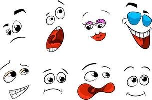 reeks emoji sjabloon emotie verzameling ontwerp elementen vector