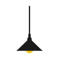 hangende lamp vlak illustratie vector