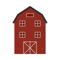 rood schuur boerderij vlak illustratie vector