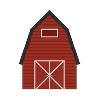 rood schuur boerderij vlak illustratie vector