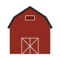 rood schuur boerderij vlak illustratie vector