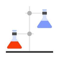 laboratorium uitrusting beker vlak illustratie vector