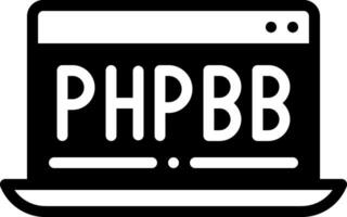 solide icoon voor phpbb vector