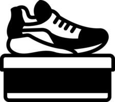 solide icoon voor schoenen vector