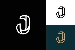 brief j monogram vector logo ontwerp