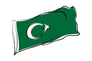 vector van Pakistan vlag.