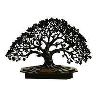 vrij vector bonsai boom silhouet