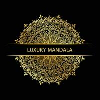 luxe sier- mandala ontwerp met zwart en gouden achtergrond. vector