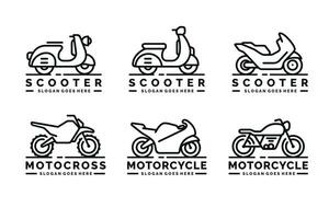 motorfiets logo reeks ontwerp vector illustratie