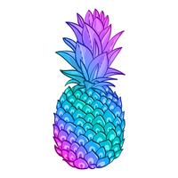 Ananas creatieve trendy kunstposter. vector