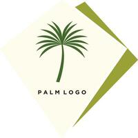 palm logo met vlieger concept vector