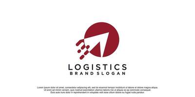 logistiek ontwerp element icoon met creatief modern concept vector