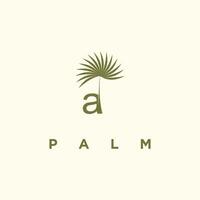 palm logo met brief een concept vector