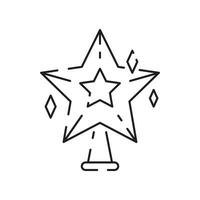 Kerstmis ster lijn icoon of logo stijl. hoog kwaliteit teken en symbool Aan een wit achtergrond. gelukkig nieuw jaar vector schets pictogram voor infografisch.