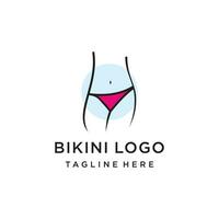 vector zomer sexy vrouwen kleding bikini logo icoon symbool premie vector