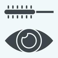 icoon mascara. verwant naar kunstmatig symbool. glyph stijl. gemakkelijk ontwerp bewerkbaar. gemakkelijk illustratie vector