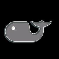 icoon dolfijn. verwant naar zee symbool. glanzend stijl. gemakkelijk ontwerp bewerkbaar. gemakkelijk illustratie vector