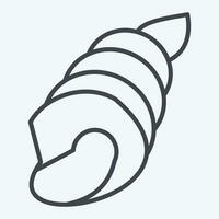 icoon schelp. verwant naar zee symbool. lijn stijl. gemakkelijk ontwerp bewerkbaar. gemakkelijk illustratie vector