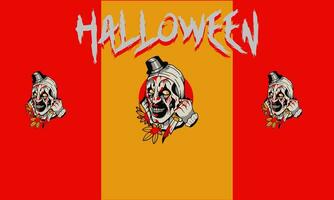 hoofd clown halloween vector illustratie ontwerp