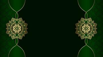 groen luxe achtergrond met mandala ornament vector