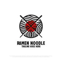 modern ramen noodle logo ontwerp vector, voedsel en dranken logo icoon vector illustratie, het beste voor Japans restaurant logo idee