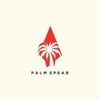 palm speer logo ontwerp vector idee met creatief en gemakkelijk concept