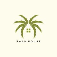 palm huis logo ontwerp vector icoon met creatief idee