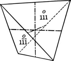 negatief tetraëder wijnoogst illustratie. vector