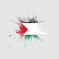 Palestina vlag in waterverf plons, bevrijden Palestina bereiken onafhankelijkheid, in vector eps formaat.